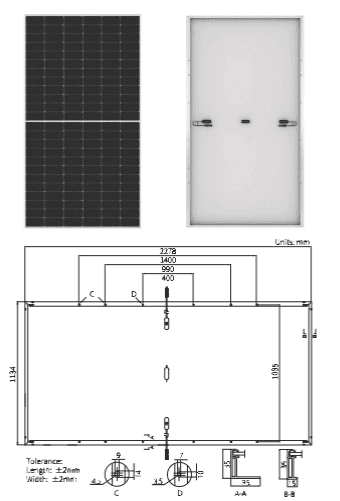 Pack 31 Solarmodul 555W Longi HI-MO5m LR5-72HPH-555M mit der Referenz LR5-72HPH 555WP von der Marke LONGI