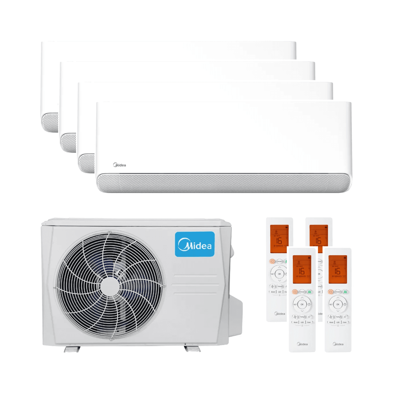 4-in-1 Air Conditioner with WiFi Midea Breezeless E 2.5 kW (3) + 3.5 kW with reference BREEZELESS09+09+09+12 from the brand MIDEA