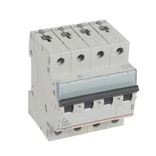 Leistungsschalter TX3 4P 40A Charakteristik C Charakteristik C 6kA mit der Referenz 403630 von der Marke LEGRAND