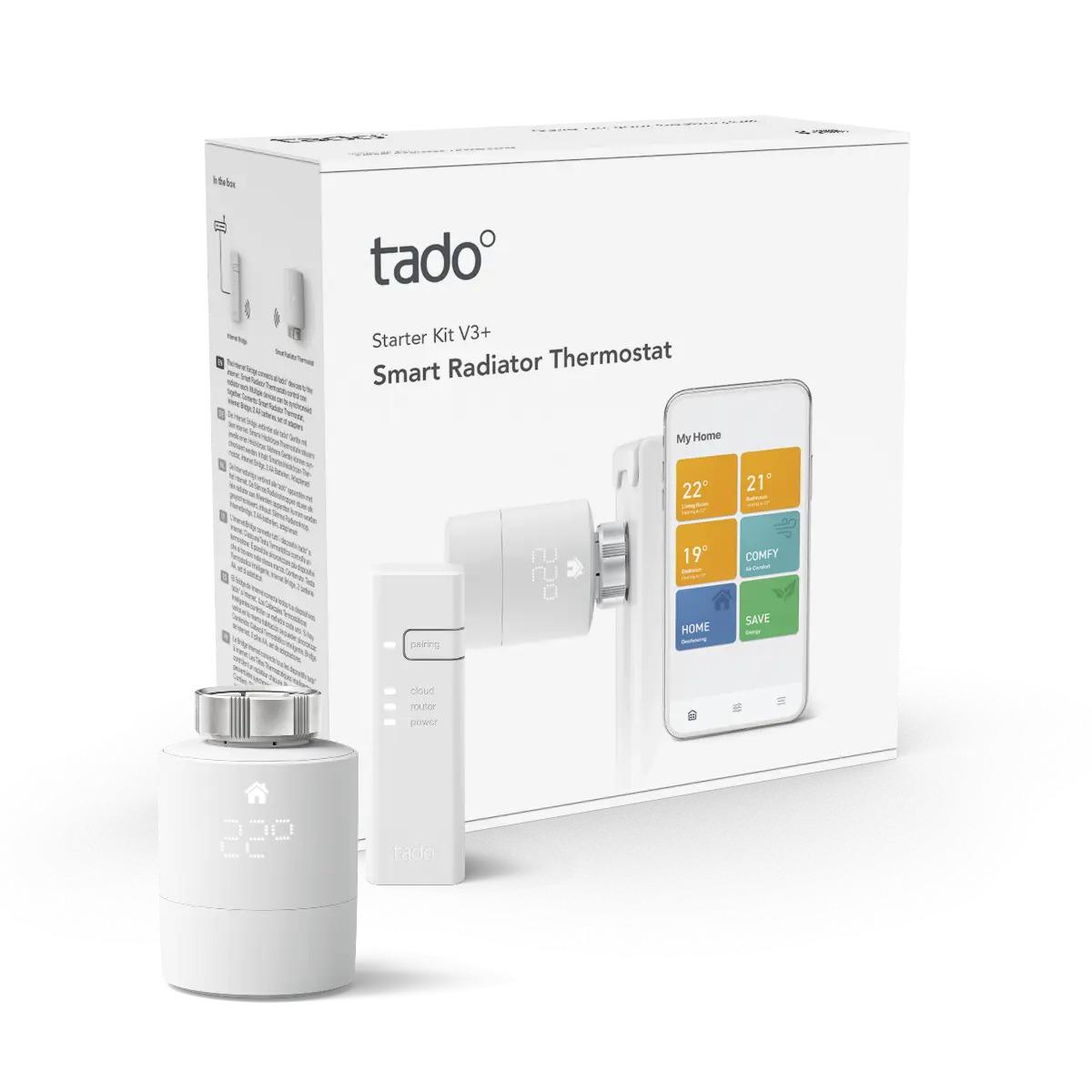 Intelligenter Thermostatkopf Tado V3+ - Starterkit mit der Referenz SRT KIT V3+ von der Marke TADO