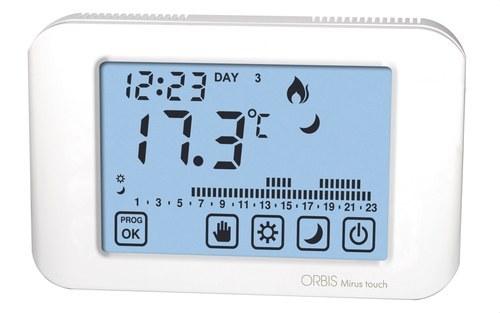 Kabelloser Touchscreen-Raumthermostat Orbis MIRUS TOUCH mit der Referenz OB325300 von der Marke ORBIS