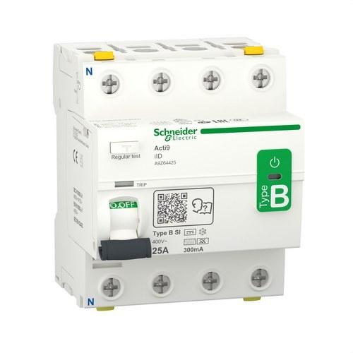 Schneider Electric Acti9 iID FI-Schutzschalter 4P 25A 300mA B-SI mit der Referenz A9Z64425 von der Marke SCHNEIDER ELECTRIC
