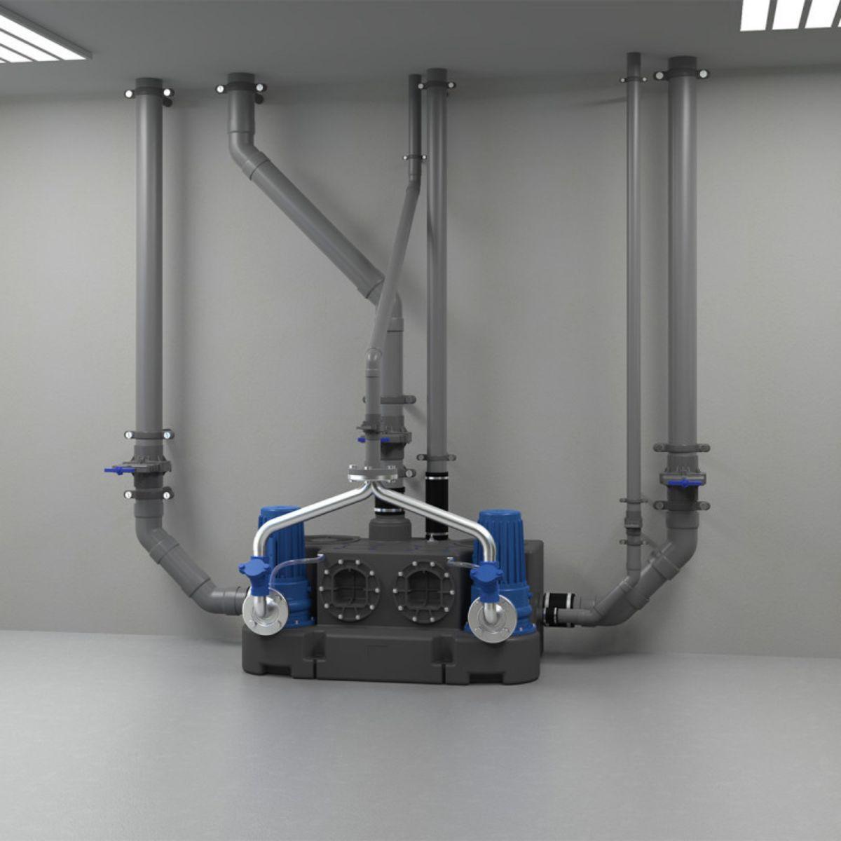 Dreiphasige Pumpstation SFA Sanicubic 2 GR SE71.3 T mit der Referenz 04CUB2GR13T von der Marke SFA SANITRIT