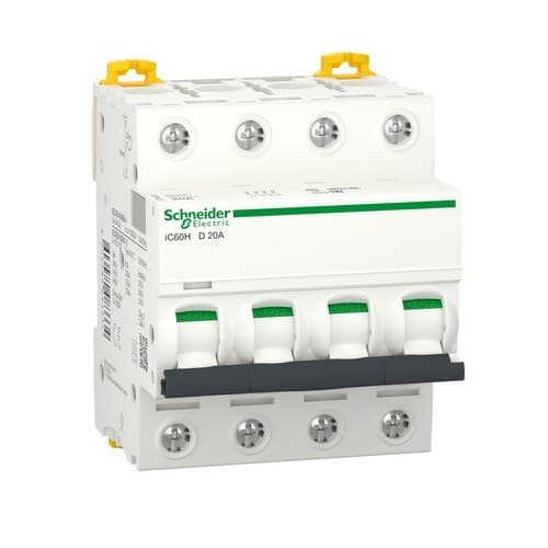 Leistungsschalter IC60H 4P 20A Charakteristik D mit der Referenz A9F85420 von der Marke SCHNEIDER ELECTRIC