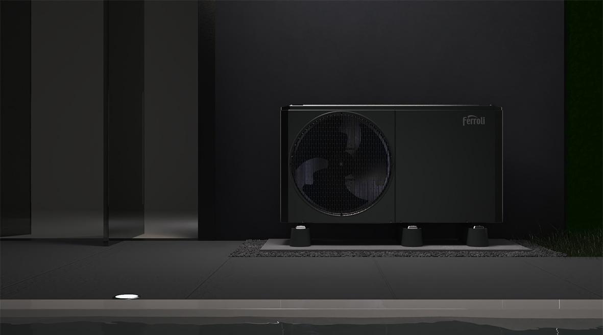 Monoblock-Wärmepumpe Aerothermie R290 Ferroli OMNIA Life M 16 kW mit Steuerung mit der Referenz 4B4770169 von der Marke FERROLI