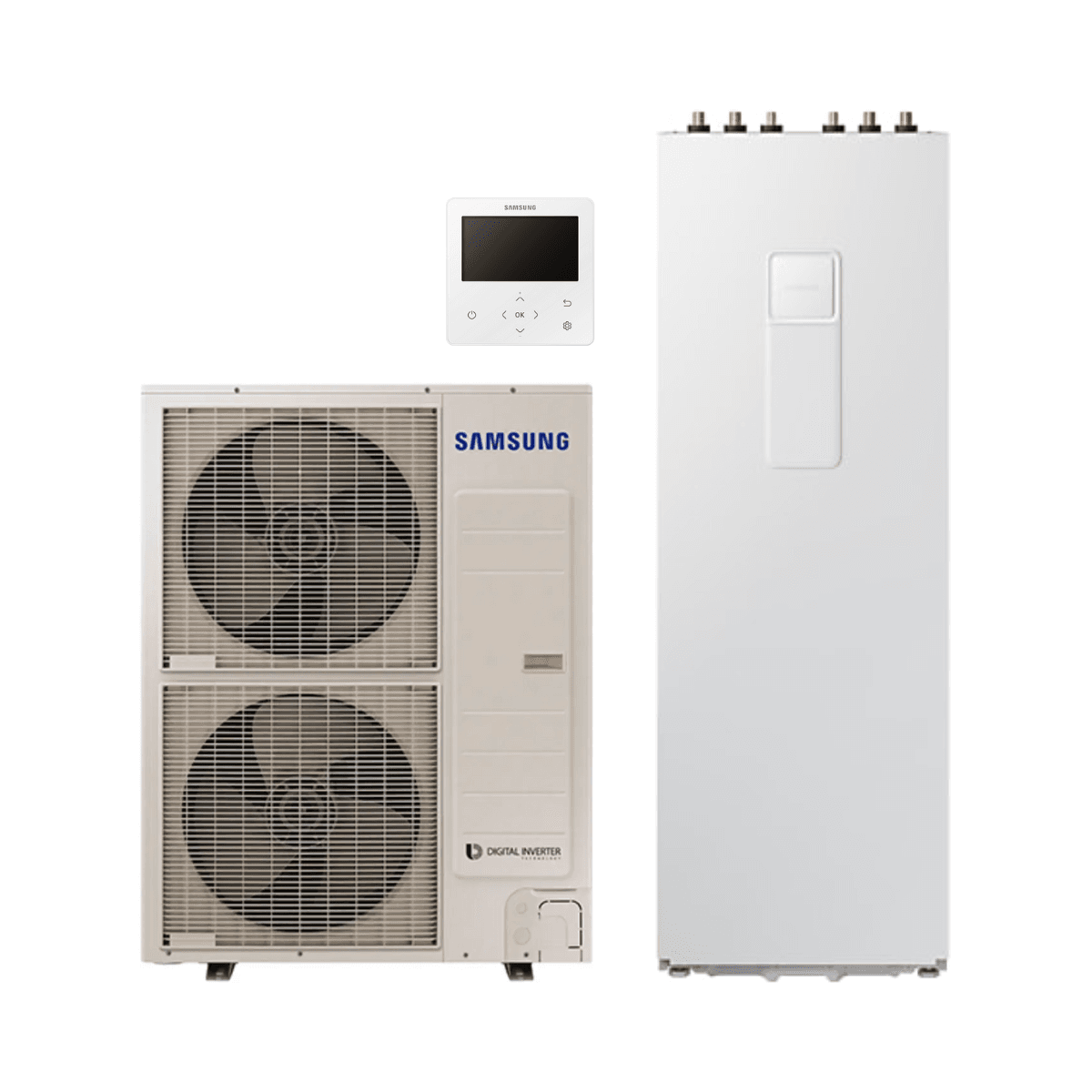 Samsung ClimateHub EHS Mono R32 16 kW 260 Liter Aerothermie-Set mit der Referenz SAMEHSMONOR2316260 von der Marke SAMSUNG
