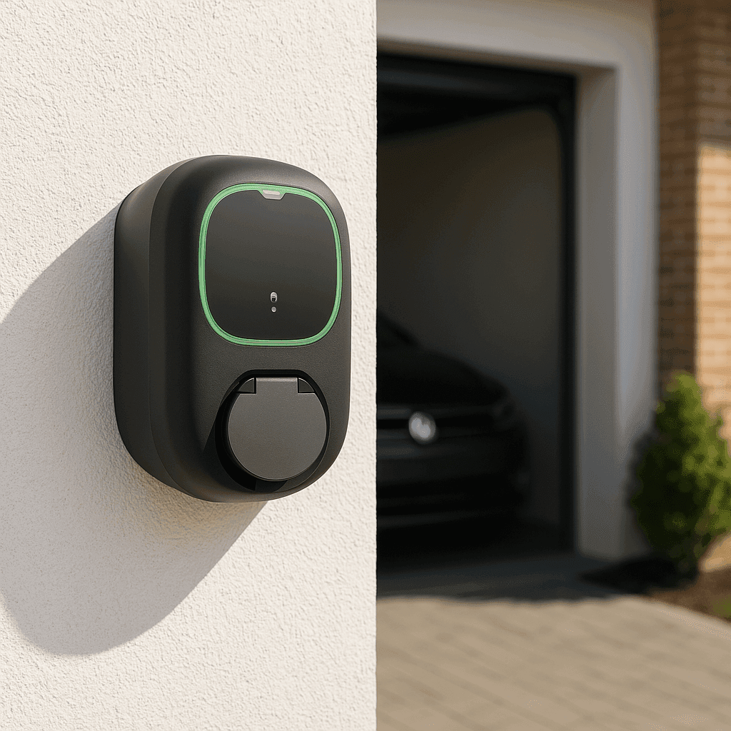 Ladegerät Elektroauto mit WLAN schwarz Wallbox Pulsar Pro Socket 22 kW mit der Referenz PPR2-W-2-4-K-002 von der Marke WALLBOX