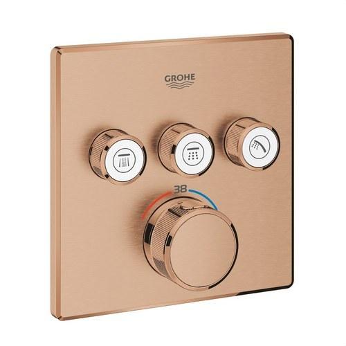 Grohtherm SmartControl Built-in Thermostat with 3 Valves - Brushed Warm Sunset with reference 29126DL0 from the brand GROHE