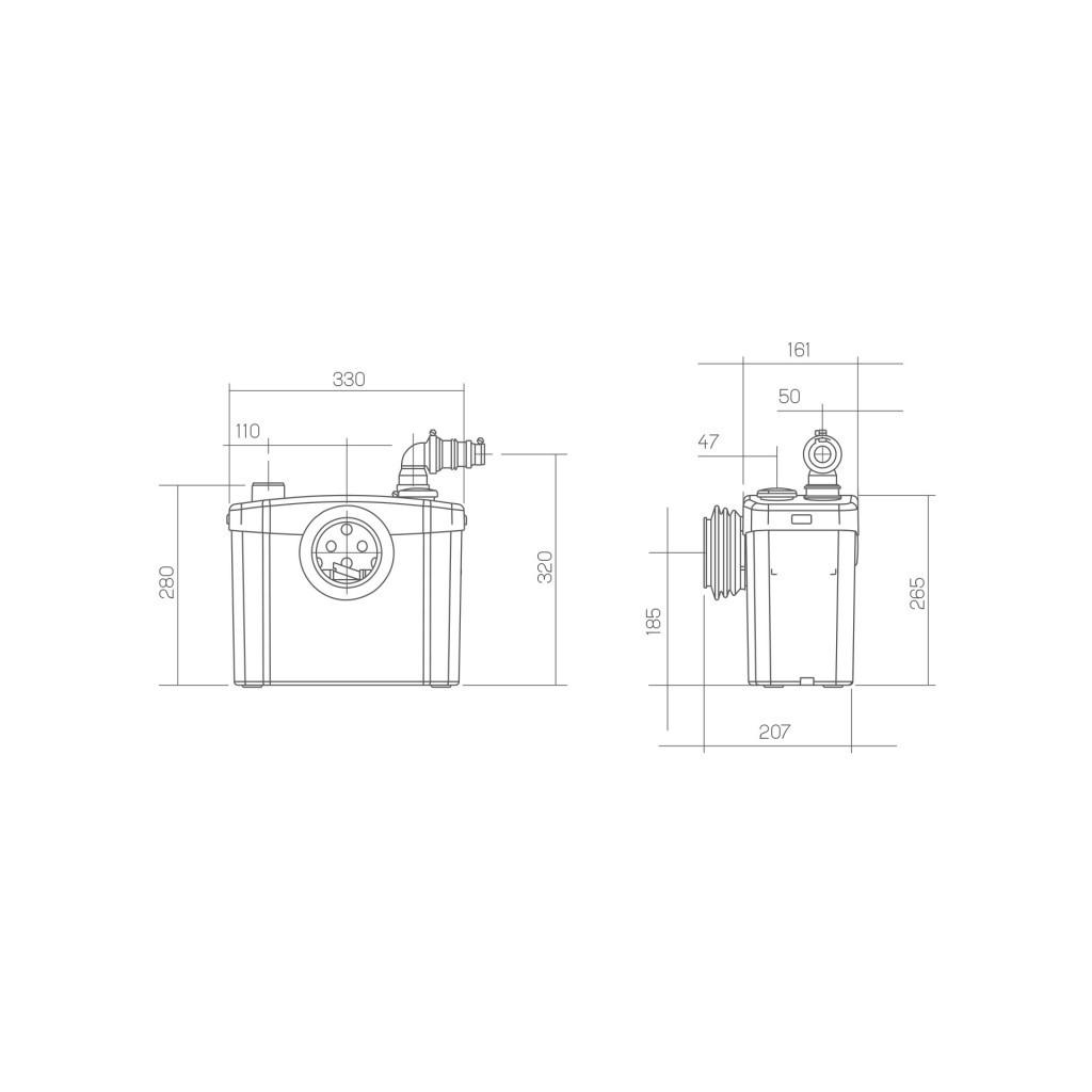 SFA SANITOP Sanitary Grinder for Toilets and Washbasins with reference 0100200 from the brand SFA SANITRIT