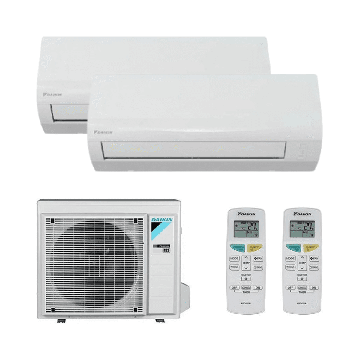 Klimaanlage mit WLAN 2x1 Daikin Sensira 2,5 kW 9000 BTU mit der Referenz KITDAISENSIRA2X125+25 von der Marke DAIKIN