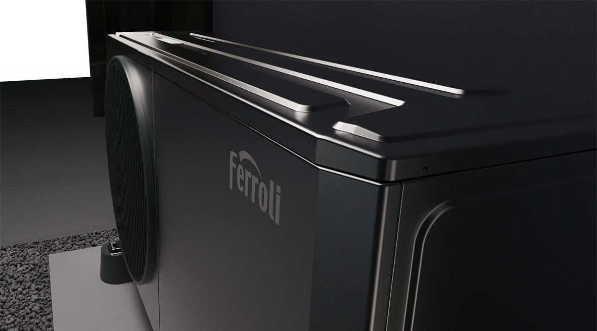 Monoblock-Wärmepumpe Aerothermie R290 Ferroli OMNIA Life M 14 kW mit Fernbedienung mit der Referenz 4B4770149 von der Marke FERROLI