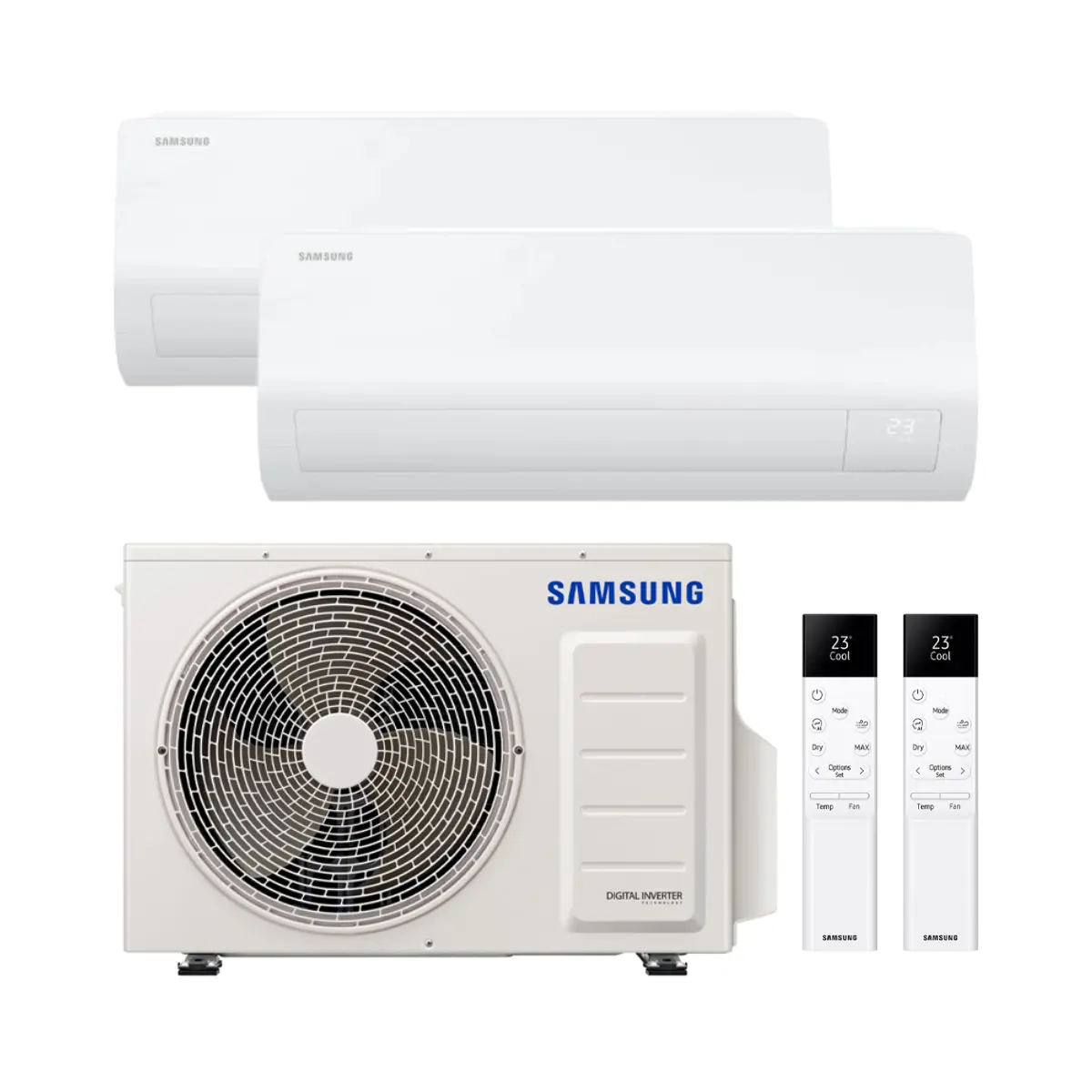 Klimaanlage 2x1 mit WLAN Samsung Cebú S2 2,5 kW 9000 BTU mit der Referenz KITSAMCEBU4009+09 von der Marke SAMSUNG