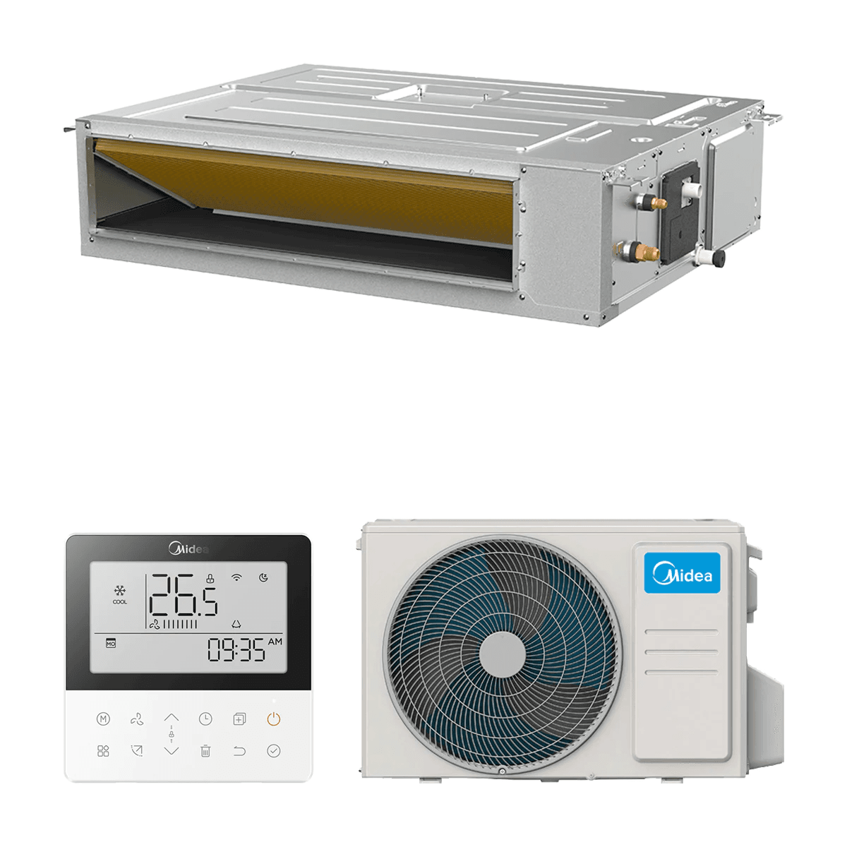 Midea A7 Kanal-Klimaanlage 2,6 kW 9000 BTU mit der Referenz MTJU-26(09)N8Q-1 von der Marke MIDEA