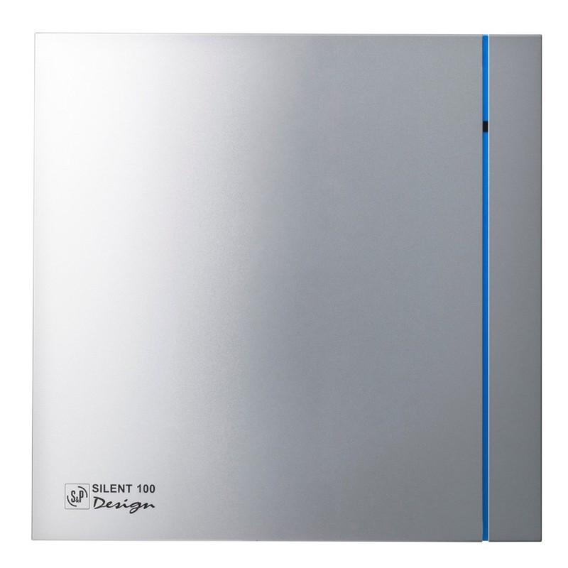 Badezimmerlüfter SILENT-100 CZ Silver Design mit der Referenz 5210602600 von der Marke SOLER & PALAU