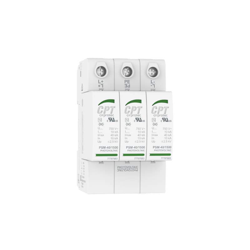 Überspannungsschutzgerät PSM3-40/1000 PV, 3 Module, steckbar mit der Referenz 77707852 von der Marke CIRPROTEC