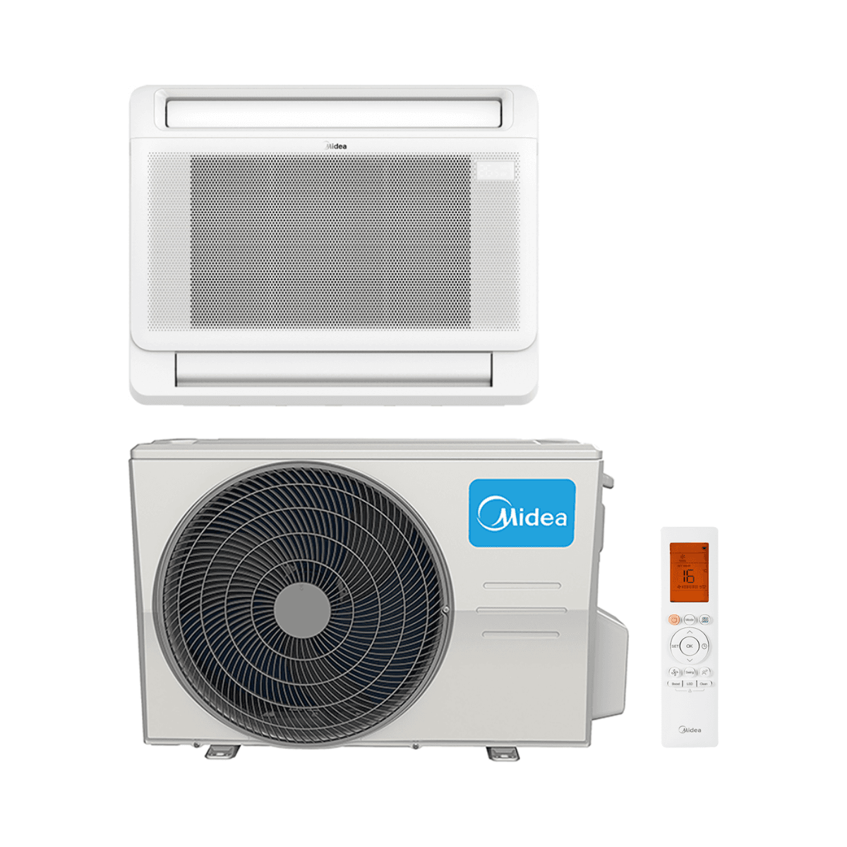 Klimaanlage Doppelstrom-Konsole Midea 3,5 kW 12000 BTU mit der Referenz MFAU-35(12)N8Q-2 von der Marke MIDEA