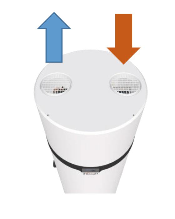 Wärmepumpe für Brauchwasser mit WLAN Ferroli EGEA TECH LT 90 Liter mit der Referenz GAA0P8KA von der Marke FERROLI