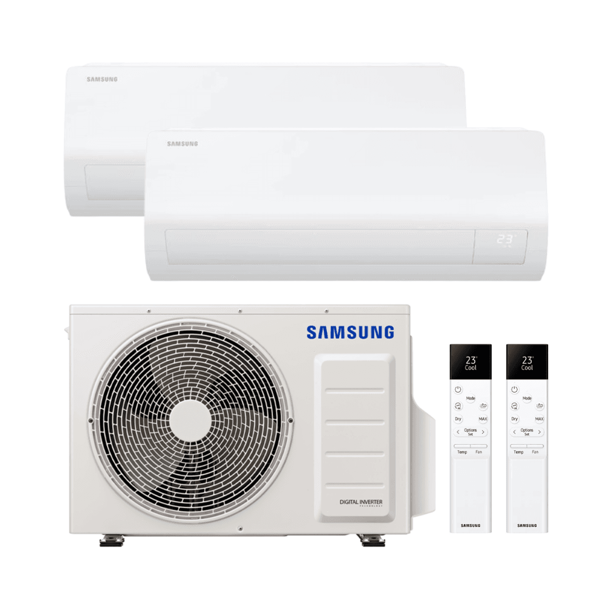 Klimaanlage 2x1 mit WLAN Samsung Cebú S2 2,5 kW + 3,5 kW mit der Referenz KITSAMCEBU09+12 von der Marke SAMSUNG
