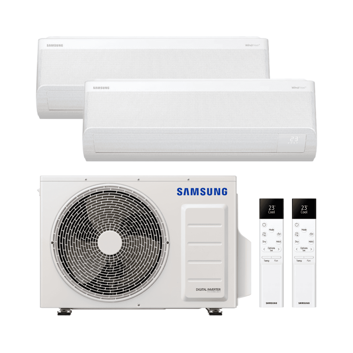 Klimaanlage 2x1 mit WLAN Samsung WindFree Comfort S2 3,5 kW + 5,0 kW mit der Referenz KITSAMWFCS212+18 von der Marke SAMSUNG