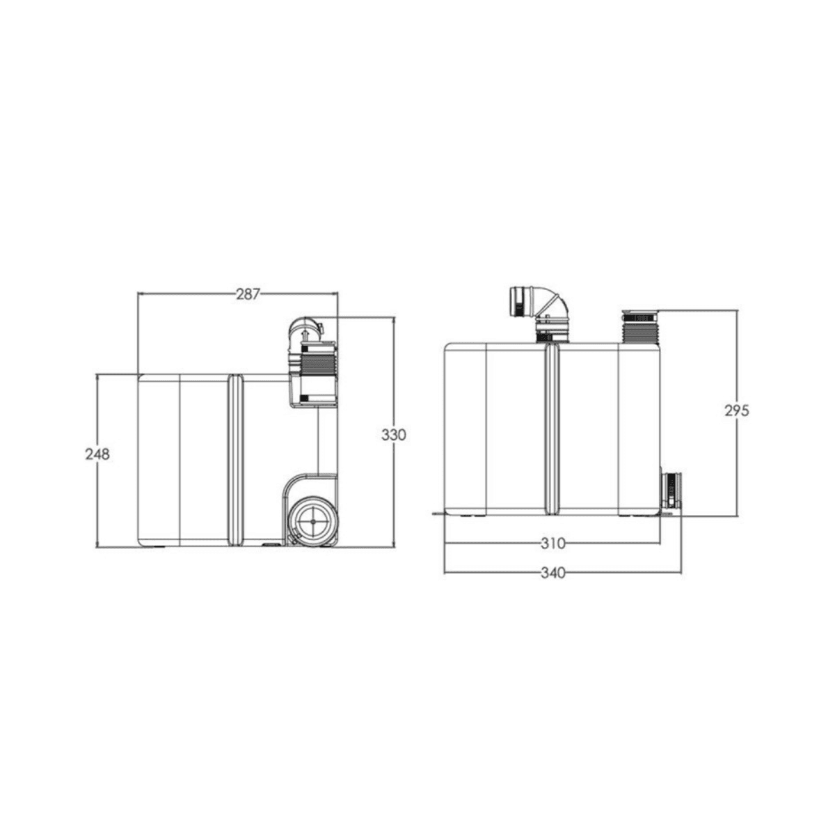 SFA Saniswift Pro Abwasserpumpe für den intensiven Einsatz in Waschküchen mit der Referenz SANISWIFTPRO von der Marke SFA SANITRIT