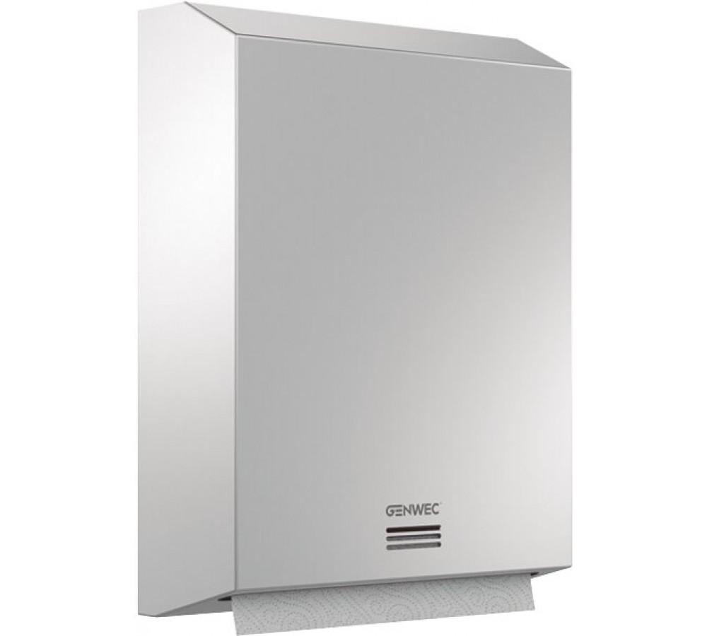 Großer Handtuchpapierspender aus Edelstahl 304 satiniert mit der Referenz GW03 05 04 01 von der Marke GENWEC