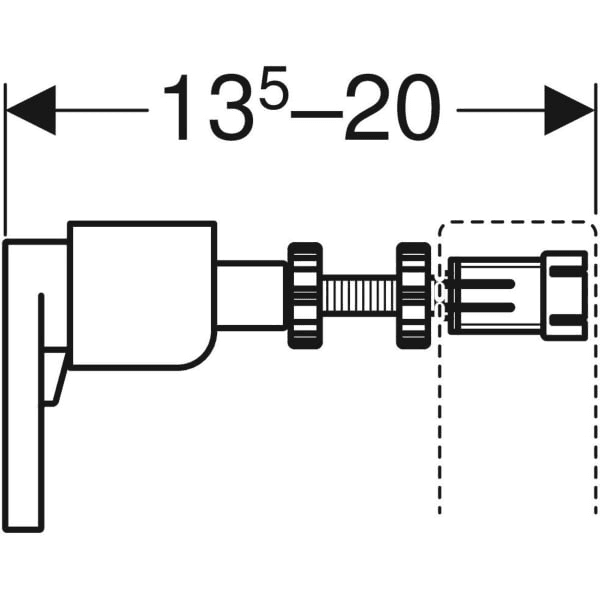 Geberit Duofix Einzel-Wandbefestigungsset mit der Referenz 111.815.00.1 von der Marke GEBERIT
