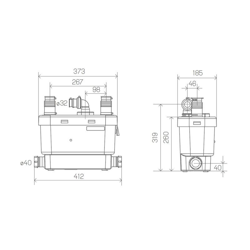 SFA SANIVITE Abwasserpumpe für Küchen und Waschküchen mit der Referenz 0100700 von der Marke SFA SANITRIT