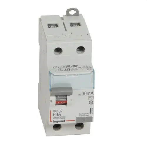 DX3 Differenzialschalter 2P 63A 30mA Klasse AC mit der Referenz 411506 von der Marke LEGRAND