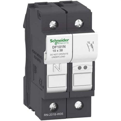 Sicherungshalter Tesys DF 1P+N 32A 690VAC Sicherungsgröße 10x38mm mit der Referenz DF101N von der Marke SCHNEIDER ELECTRIC