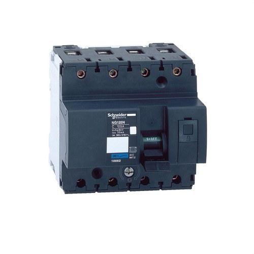 Leistungsschalter NG125N 4P 100A Charakteristik C mit der Referenz 18660 von der Marke SCHNEIDER ELECTRIC