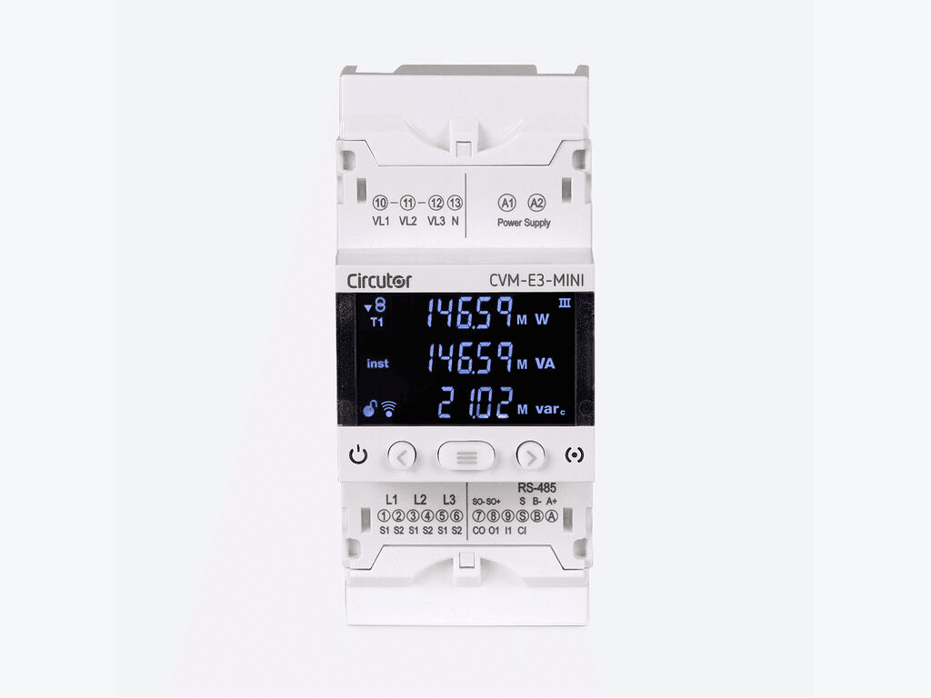 Three-Phase Network Analyser Circutor CVM-E3-MINI-MC-485-IC with reference M56424. from the brand CIRCUTOR